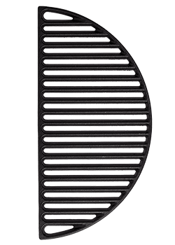 Half Moon Cast Iron Cooking Grate, 18 Inch - Aura Outdoor Products The Best Kamado Grills and Kamado Accessories. Ceramic Grill
