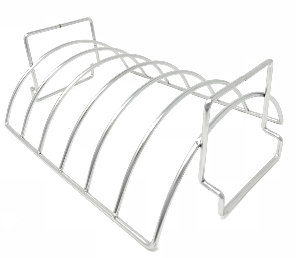 Curved Roasting Rack Stainless Steel Rib and Roasting Rack - Extra Deep – Aura Outdoor Products